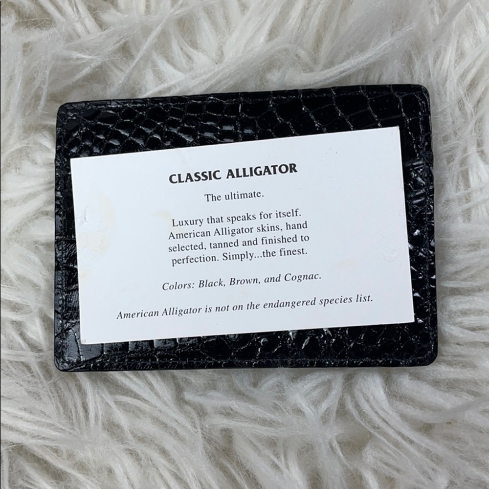 NWT - Black Genuine Alligator Skin Card Holder - Picture 2 of 3